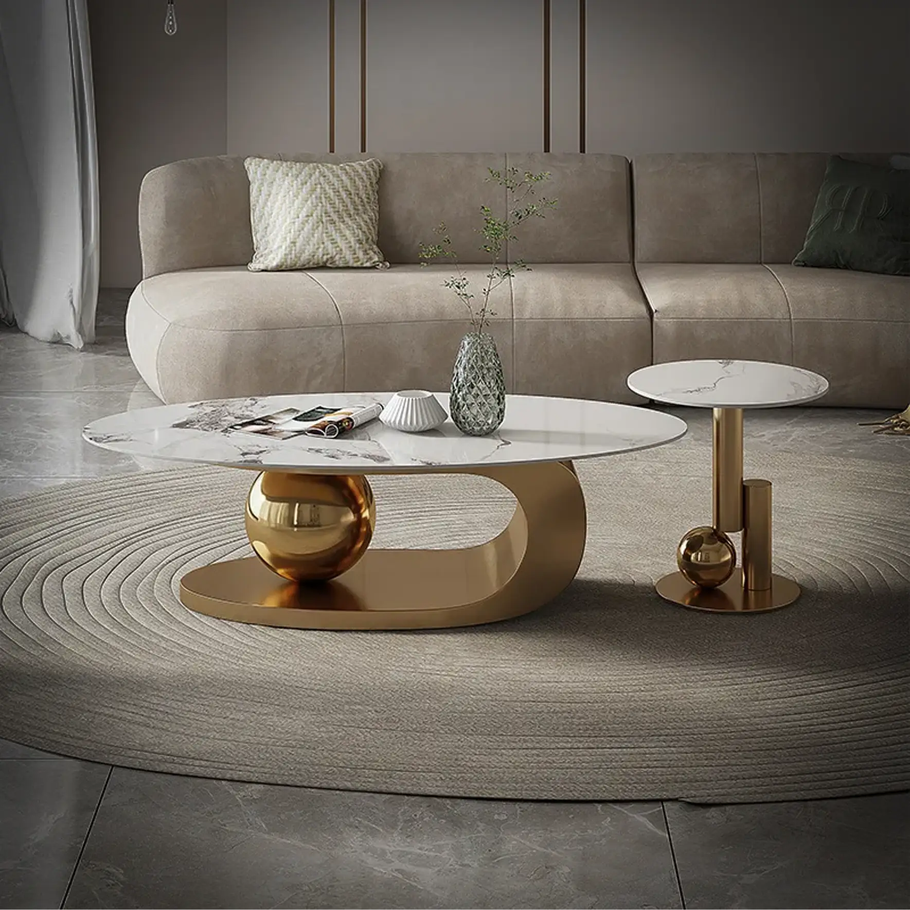 set mesa de centro Boucle